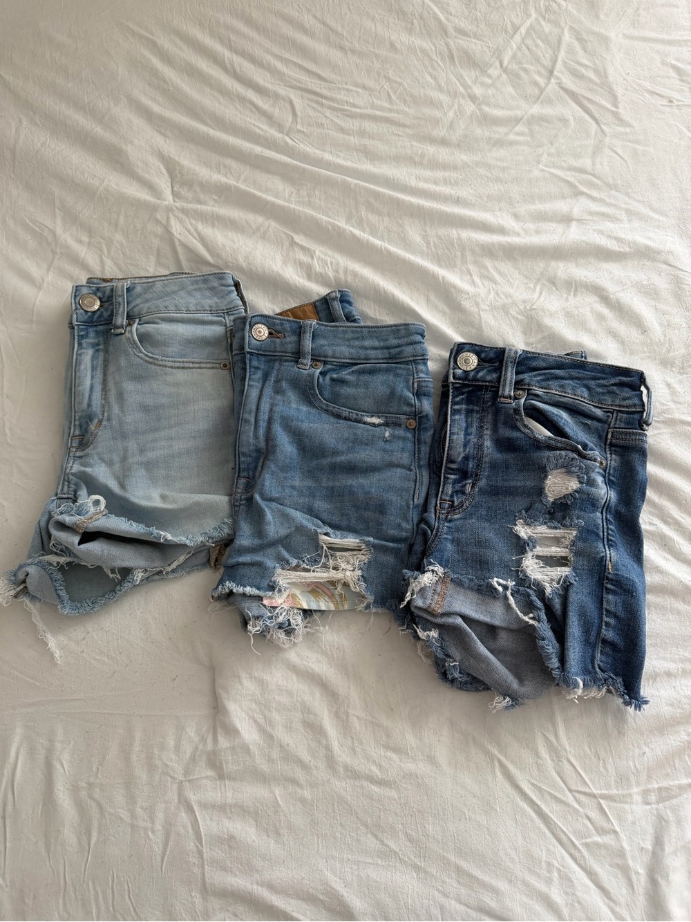 3 pairs of American Eagle Jean shorts